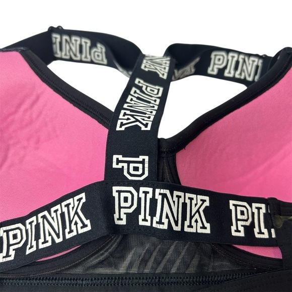 Victoria’s Secret Pink racerback strap bra size Small ultimate push-up leaves - Picture 6 of 12